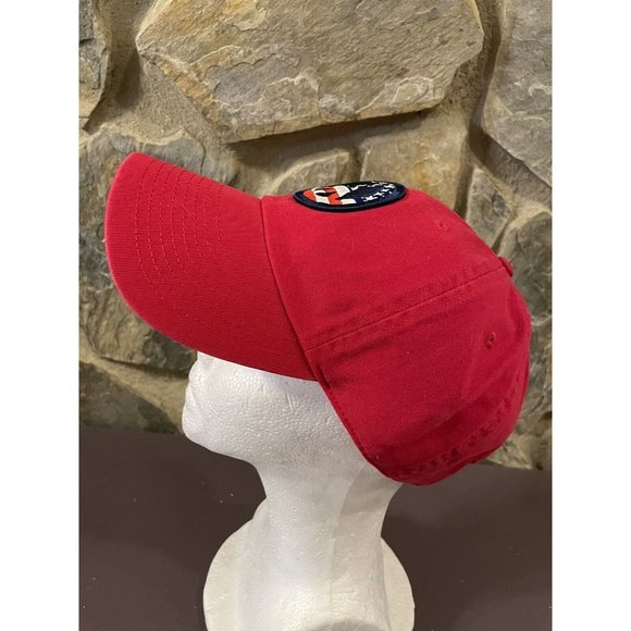 Ordinary Crowns American Peace Symbol Strapback Cotton Dad Hat Red - Picture 3 of 7